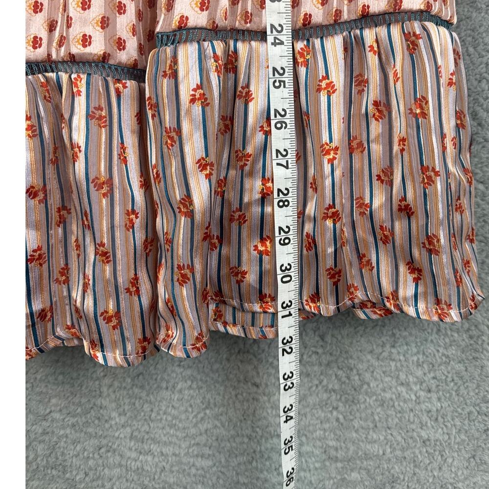 Urban Outfitters Pippa Mini Dress Chiffon Tiered Size S Boho Cottagecore Coastal - Picture 6 of 9